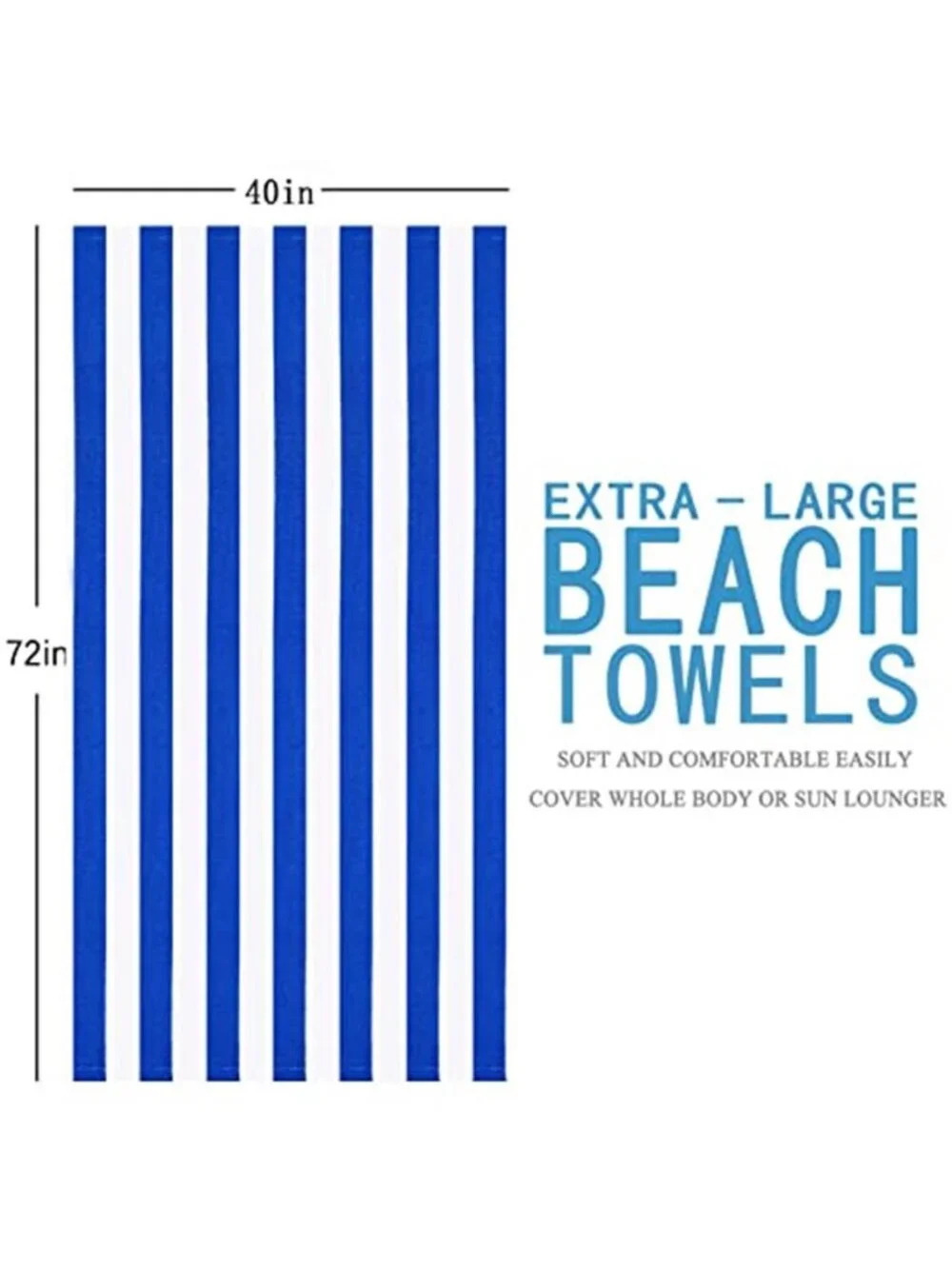 Oversized Microfiber Beach Towel Quick Dry Soft Pool Travel Towel 72 x 40